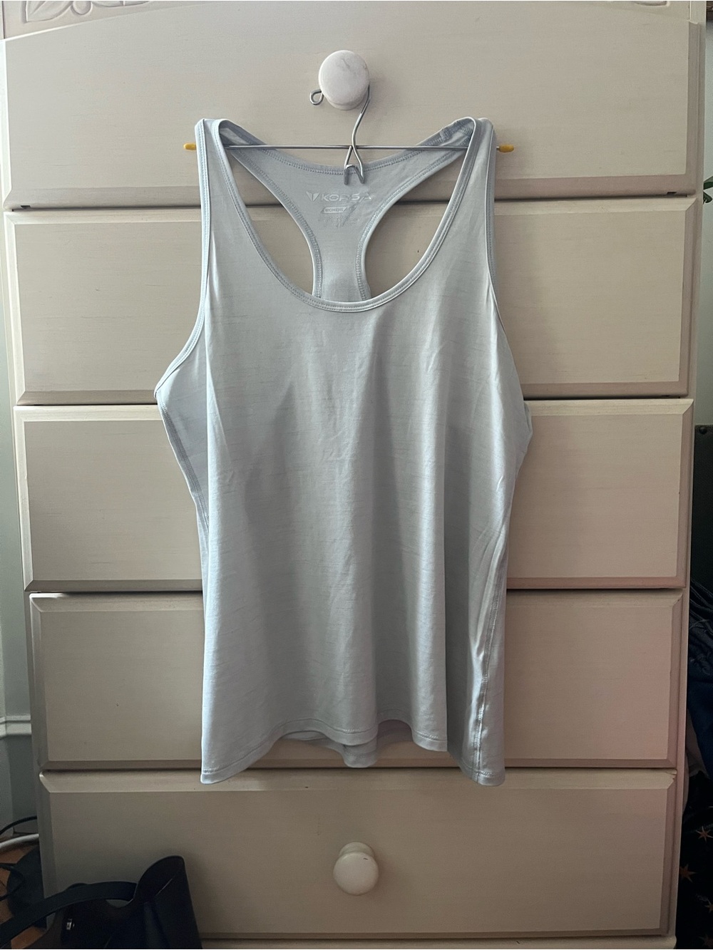 KORSA revive Racerback Tank Top in Light Gray - NWT